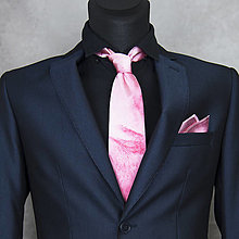 Pánske doplnky - SET Hodvábna kravata + vreckovka LIMIT_42, ručná výroba - 16357494_