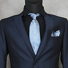 Pánske doplnky - SET Hodvábna kravata + vreckovka LIMIT_43, ručná výroba - 16357497_