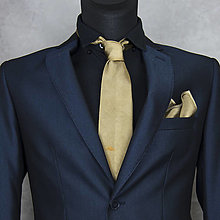 Pánske doplnky - SET Hodvábna kravata + vreckovka LIMIT_47, ručná výroba - 16357510_