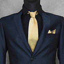 Pánske doplnky - SET Hodvábna kravata + vreckovka LIMIT_49, ručná výroba - 16357516_