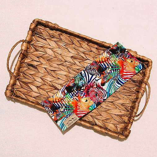 Čiapky, čelenky, klobúky - Voľnočasová čelenka: Farebná zebra - 16358902_