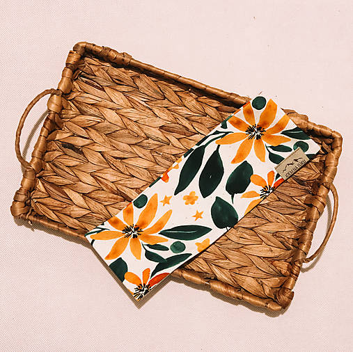 Čiapky, čelenky, klobúky - Čelenka nielen na turistiku: Žlté kvety - 16358922_