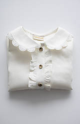 Detské oblečenie - Detská ľanová košeľa s golierom Celia - 16358802_