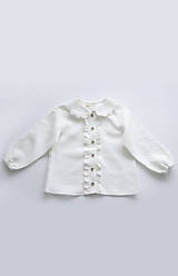 Detské oblečenie - Detská ľanová košeľa s golierom Celia - 16358806_
