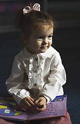 Detské oblečenie - Detská ľanová košeľa s golierom Celia - 16358815_