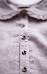 Detské oblečenie - Detská ľanová košeľa s golierom Perla - 16358959_