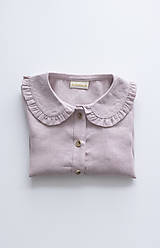 Detské oblečenie - Detská ľanová košeľa s golierom Perla - 16358961_