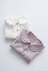Detské oblečenie - Detská ľanová košeľa s golierom Perla - 16358971_