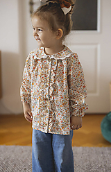Detské oblečenie - Detská bavlnená košeľa s golierom Celia - 16358985_