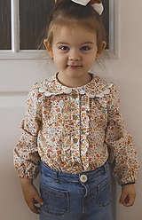 Detské oblečenie - Detská bavlnená košeľa s golierom Celia - 16358992_