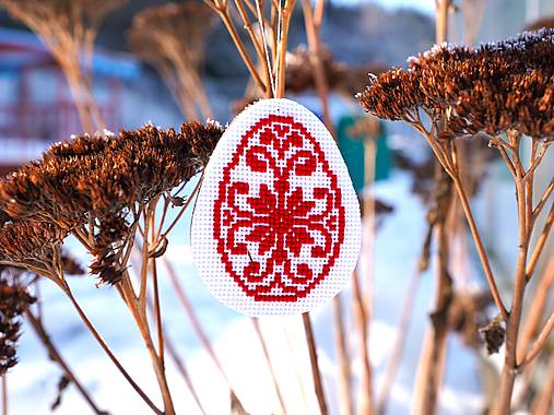 Dekorácie - Vajíčko vyšívané veľkonočné malé 8 - 16358754_