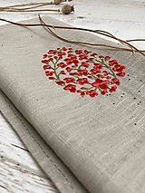 Úžitkový textil - Veľká noc - sand Ľanová utierka ,, červená KRASLICA " - 16358976_