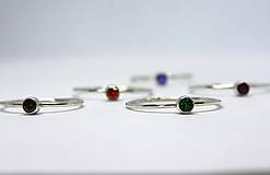 Prstene - Strieborný prsteň mini - oliva - 16360214_