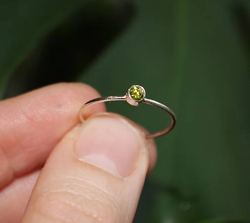 Strieborný prsteň mini - oliva