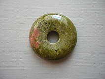 Minerály - Donut kulatý - unakit 25 mm, č.4f - 16359723_
