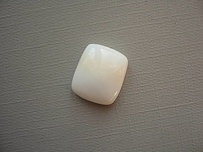 Minerály - Kabošon – bílý opál 14 mm, č.12f - 16359676_