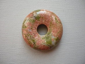 Minerály - Donut kulatý - unakit 25 mm, č.1f - 16359712_