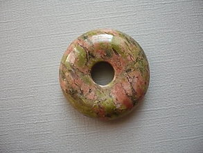 Minerály - Donut kulatý - unakit 25 mm, č.2f - 16359715_