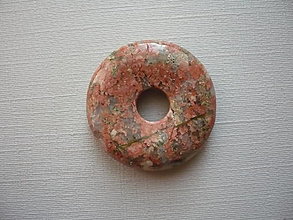 Minerály - Donut kulatý - unakit 25 mm, č.5f - 16359728_