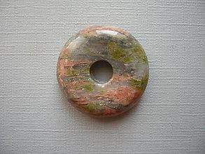 Minerály - Donut kulatý - unakit 25 mm, č.6f - 16359731_