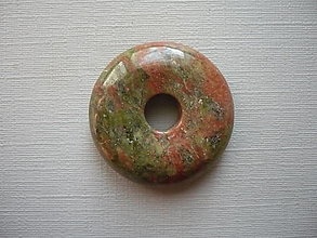 Minerály - Donut kulatý - unakit 25 mm, č.7f - 16359734_
