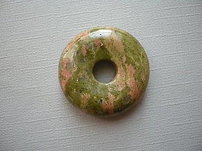 Minerály - Donut kulatý - unakit 25 mm, č.8f - 16359746_