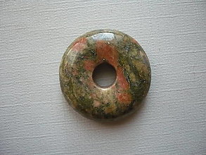 Minerály - Donut kulatý - unakit 25 mm, č.9f - 16359751_