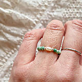 Prstene - Prsteň*qinghaiský jadeit*riečna perla*Ag - 16357634_