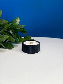 Svietidlá a sviečky - Vonná sviečka v akrylovej kamennej nádobe (Citrusovo-mango extáza) - 16360315_
