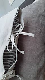 Úžitkový textil - Vankúš s výplňou šedý prúžok - 16361258_
