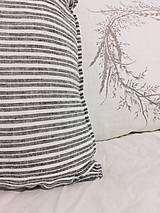 Úžitkový textil - Vankúš s výplňou šedý prúžok - 16361259_