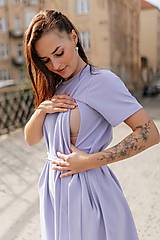 Oblečenie na dojčenie - Oversize ačkové šaty – LILA - 16360642_