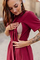 Oblečenie na dojčenie - Oversize ačkové šaty – bordové - 16360680_