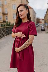 Oblečenie na dojčenie - Oversize ačkové šaty – bordové - 16360681_