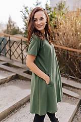 Oblečenie na dojčenie - Oversize ačkové šaty – army green - 16360700_