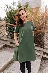 Oblečenie na dojčenie - Oversize ačkové šaty – army green - 16360701_