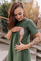 Oblečenie na dojčenie - Oversize ačkové šaty – army green - 16360702_