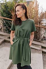 Oblečenie na dojčenie - Oversize ačkové šaty – army green - 16360704_