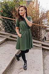 Oblečenie na dojčenie - Oversize ačkové šaty – army green - 16360705_