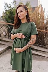 Oblečenie na dojčenie - Oversize ačkové šaty – army green - 16360706_