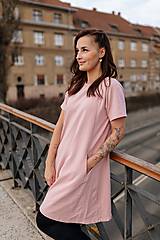 Šaty - Oversize ačkové šaty – staroružové - 16361412_