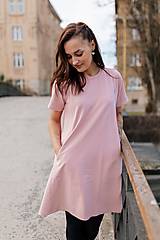 Šaty - Oversize ačkové šaty – staroružové - 16361414_