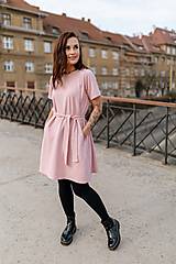 Šaty - Oversize ačkové šaty – staroružové - 16361419_