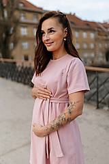 Šaty - Oversize ačkové šaty – staroružové - 16361421_