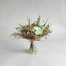 Dekorácie - Kytica zo sušených kvetov a iných prírodných materiálov. (priemer od 25 cm - Zelená) - 16361761_
