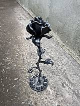Dekorácie - kovaná ruža - strieborná - 16362417_