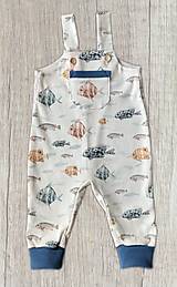 Detské oblečenie - Rebrované trakáče rybky - 16361800_
