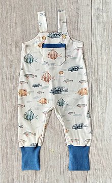 Detské oblečenie - Rebrované trakáče rybky - 16361798_