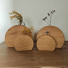 Dekorácie - Drevené dubové vázy - 16362020_