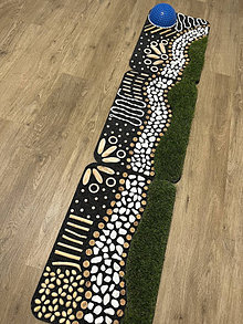 Úžitkový textil - Senzomotorický set Mramorový chodník  (Trojdielny set s balančnou polgulou) - 16362084_